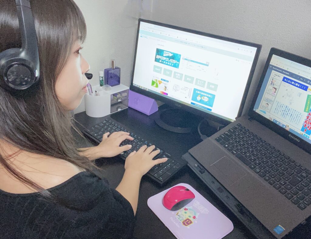 コールエキスパートとしてお仕事している様子